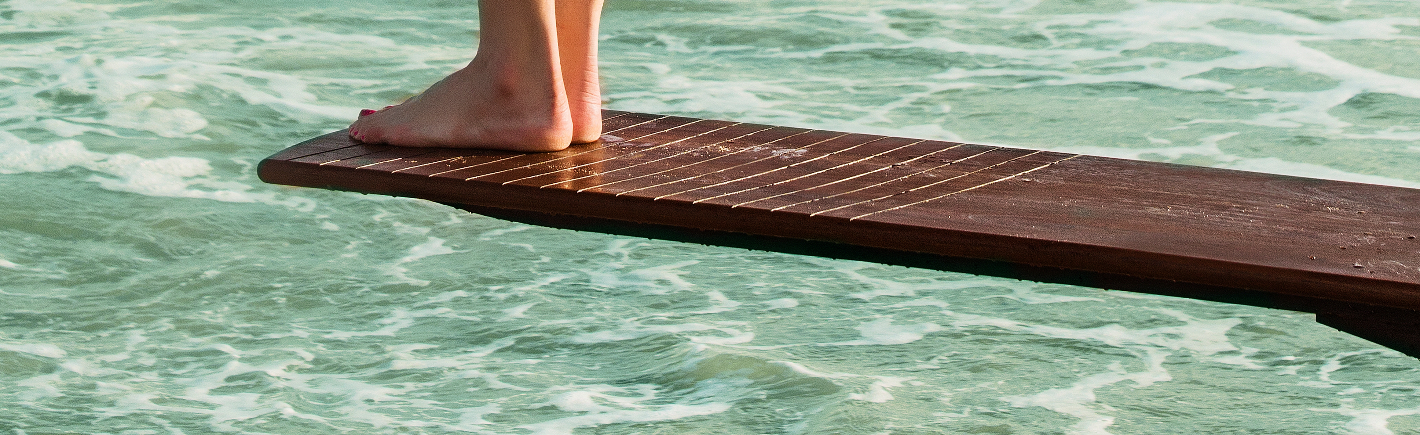 Wooden Diving Boards Detail Beach Other Side View Wooden Diving Boards Detail Beach Other Side View